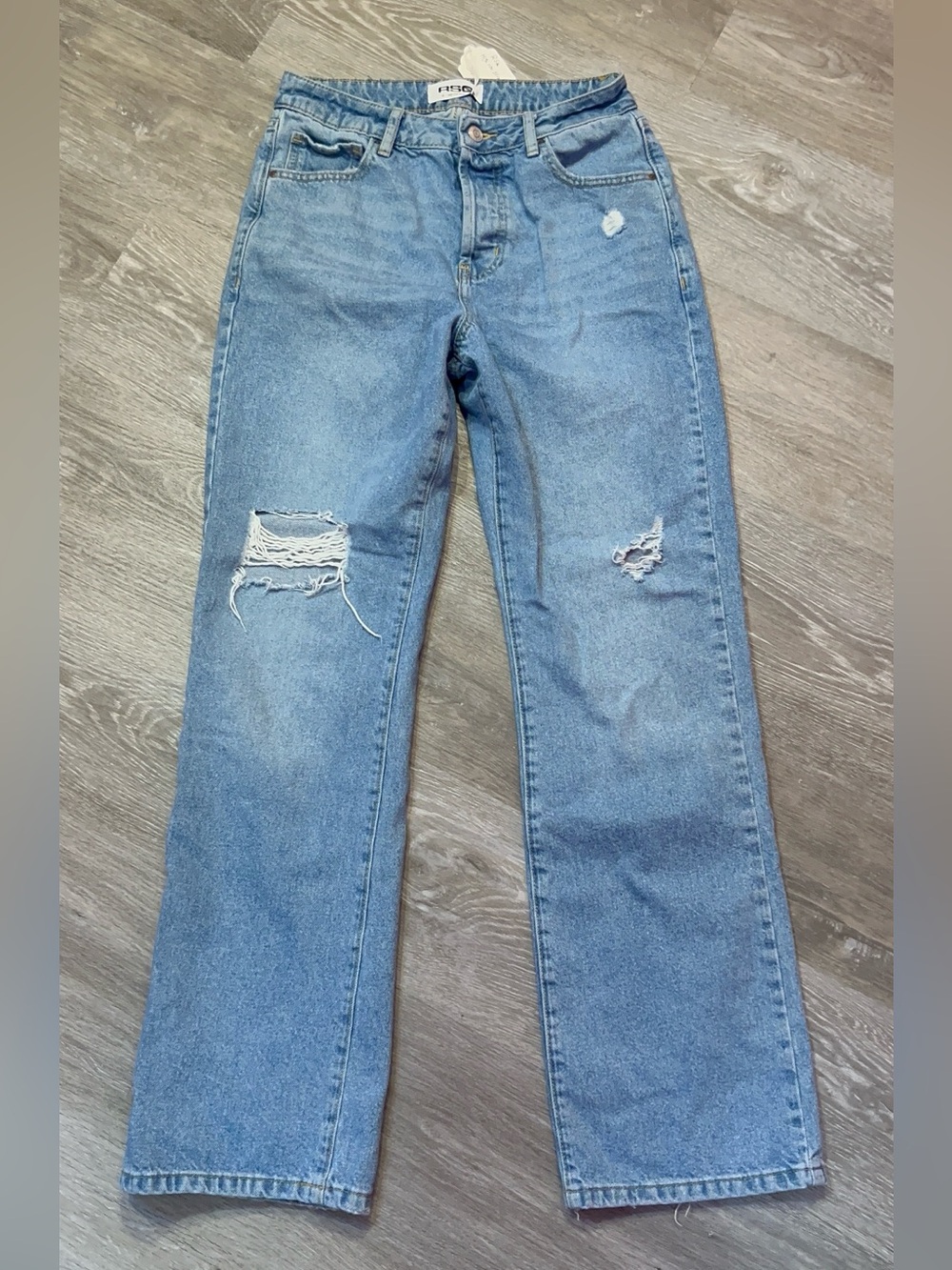 RSQ Light Blue High-Rise Straight Jeans